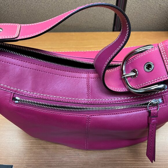 Coach Hobo Bag Pink Brand New Leather - Picture 11 of 16